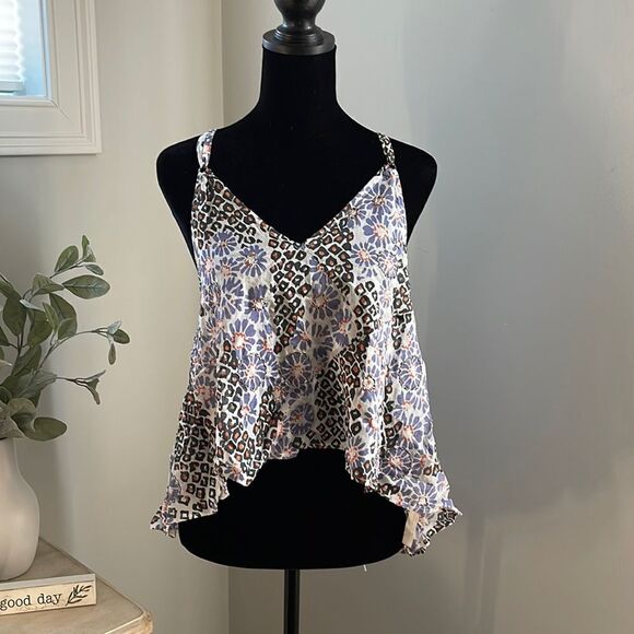 Free People Crop Top. Size XS Beading Accents - Picture 1 of 6